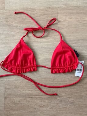LA Hearts Ruffle Bikini Top